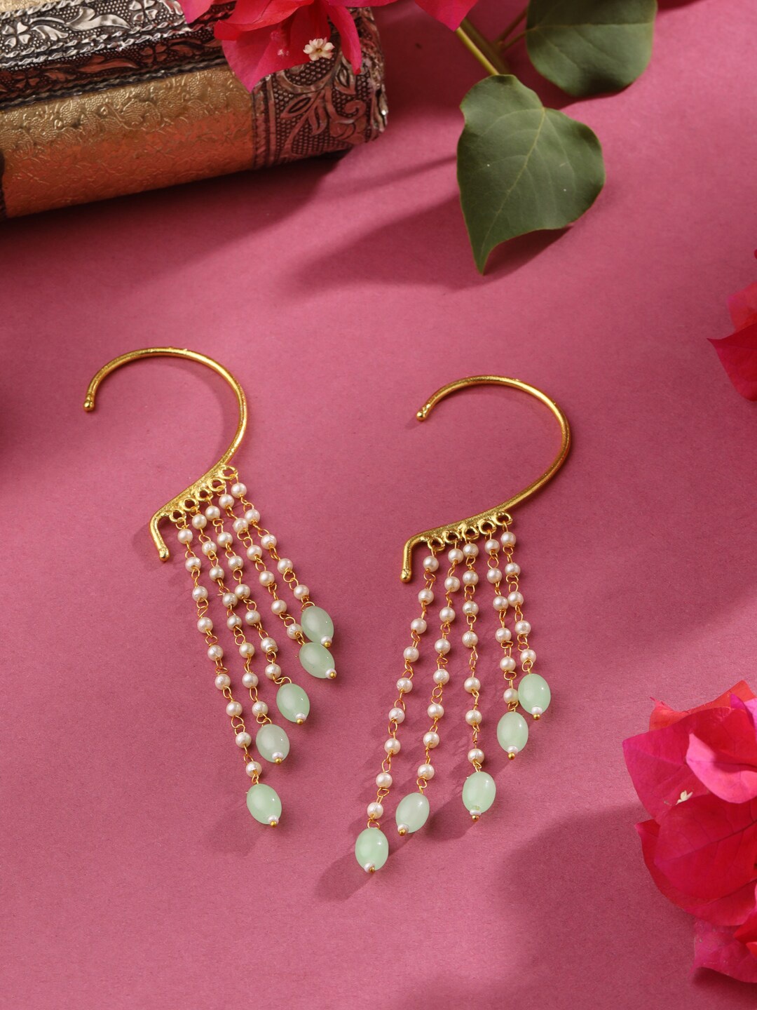 

CELEBRAVO Brass-Plated Contemporary Ear Cuffs, Gold