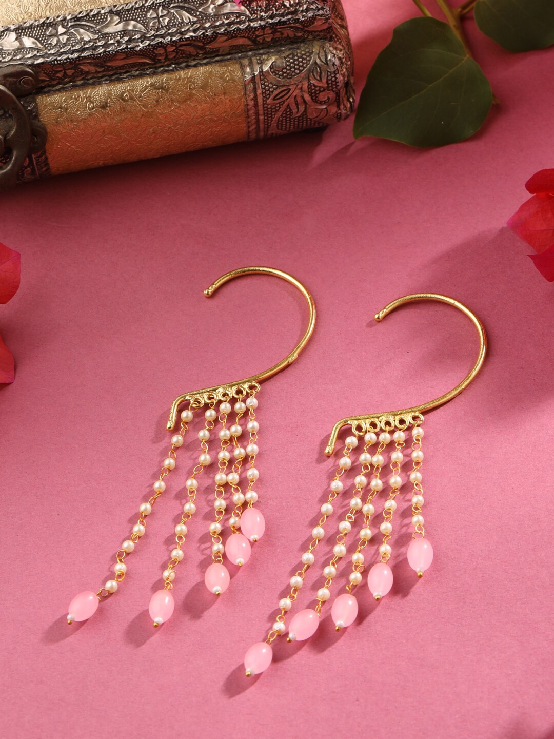 

CELEBRAVO Contemporary Drop Beaded Earrings, Gold
