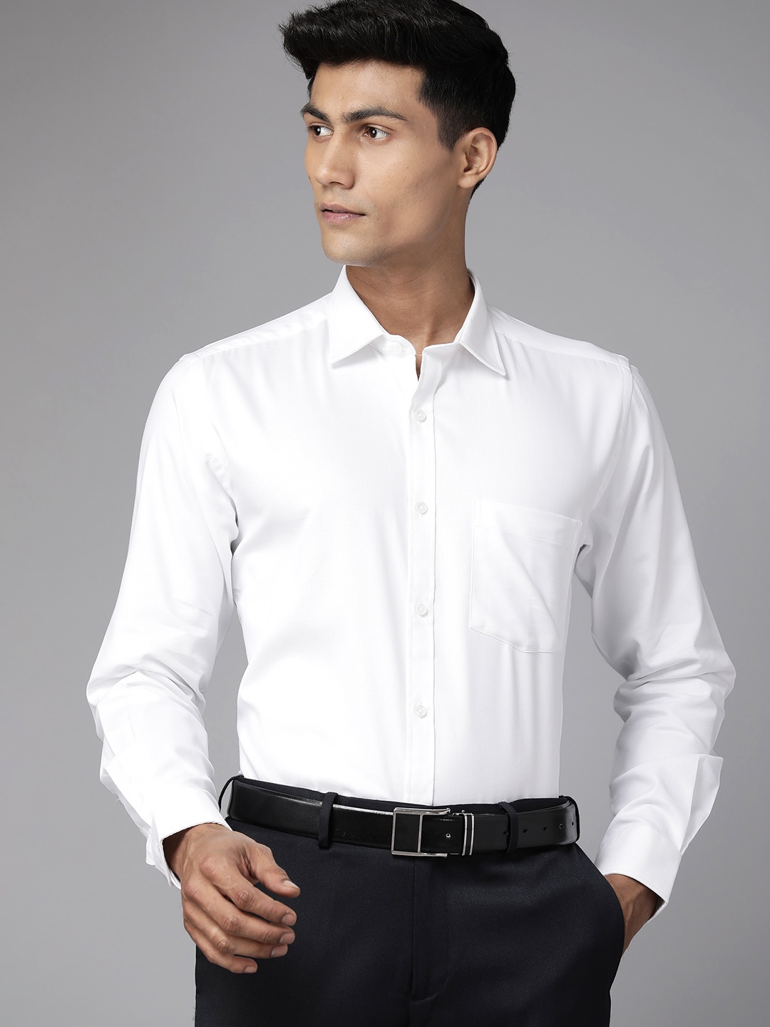 

Park Avenue Slim Fit Opaque Formal Shirt, White