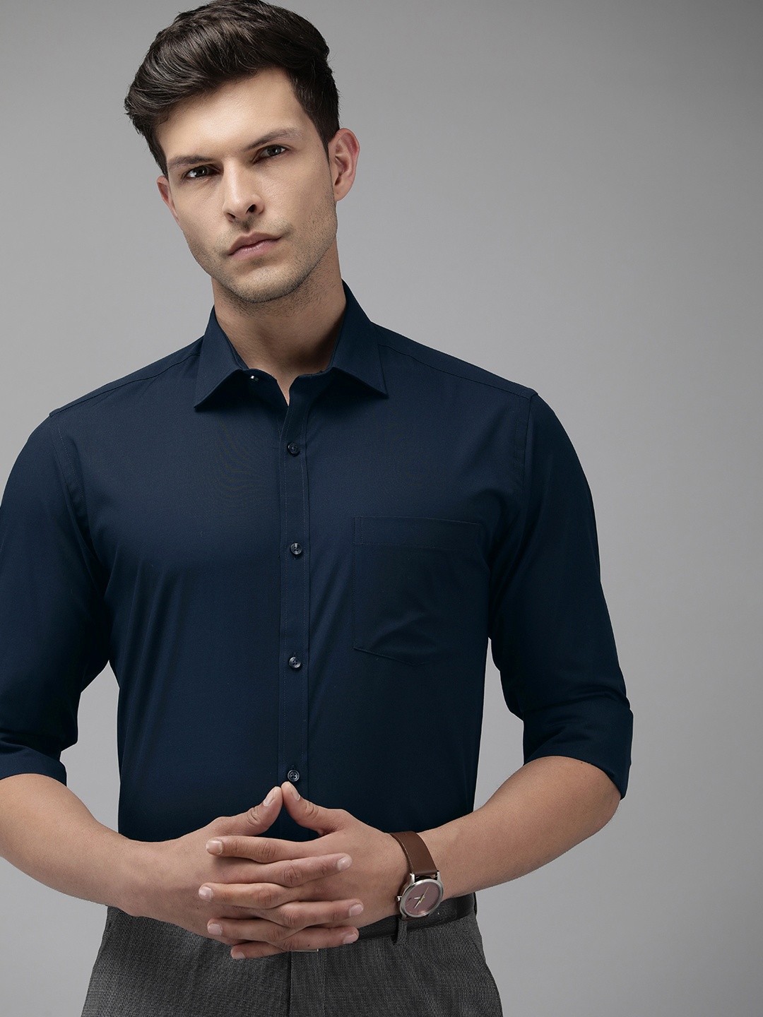 

Park Avenue Slim Fit Formal Shirt, Navy blue