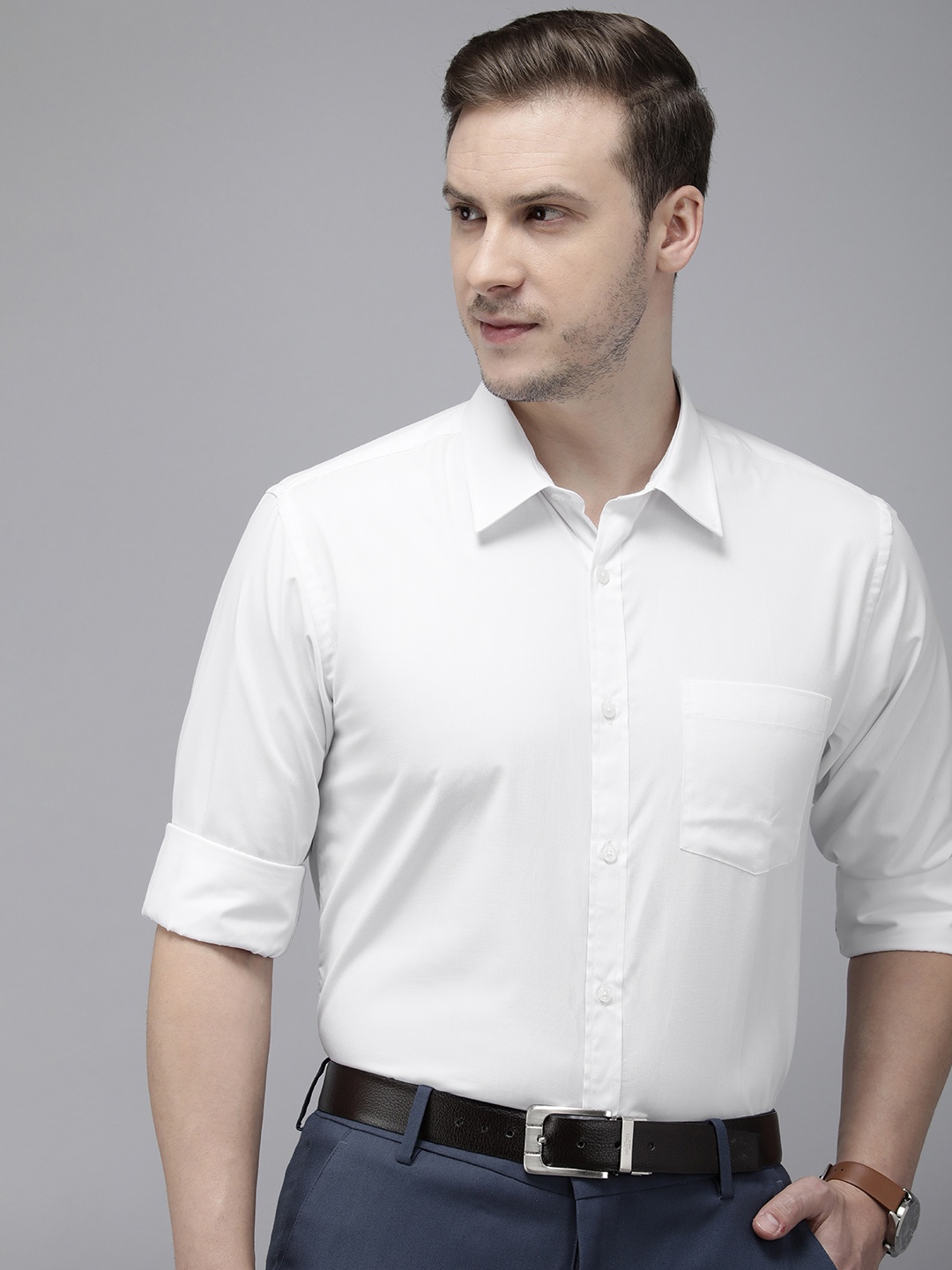 

Park Avenue Pure Cotton Slim Fit Formal Shirt, White