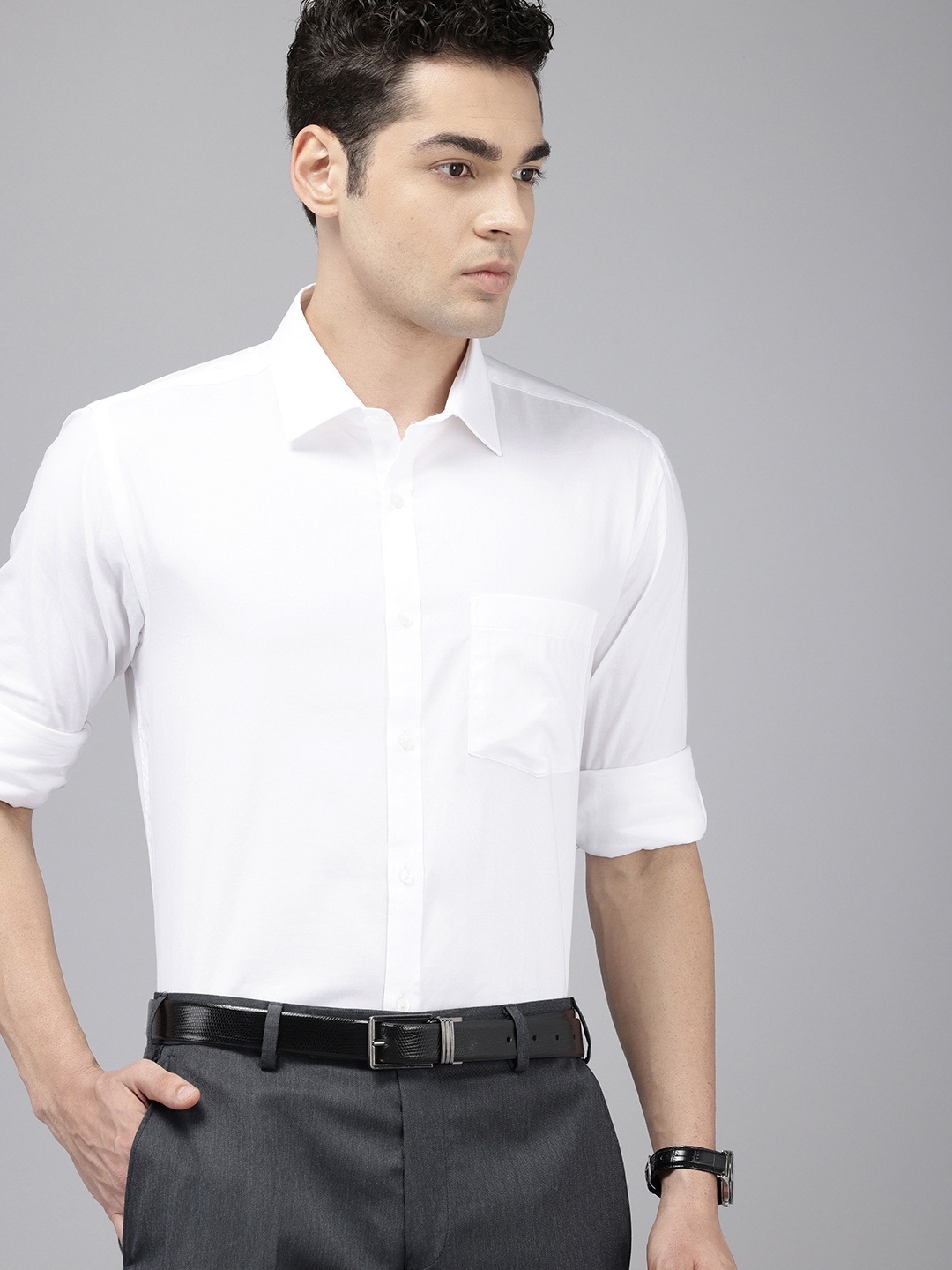 

Park Avenue Pure Cotton Slim Fit Formal Shirt, White
