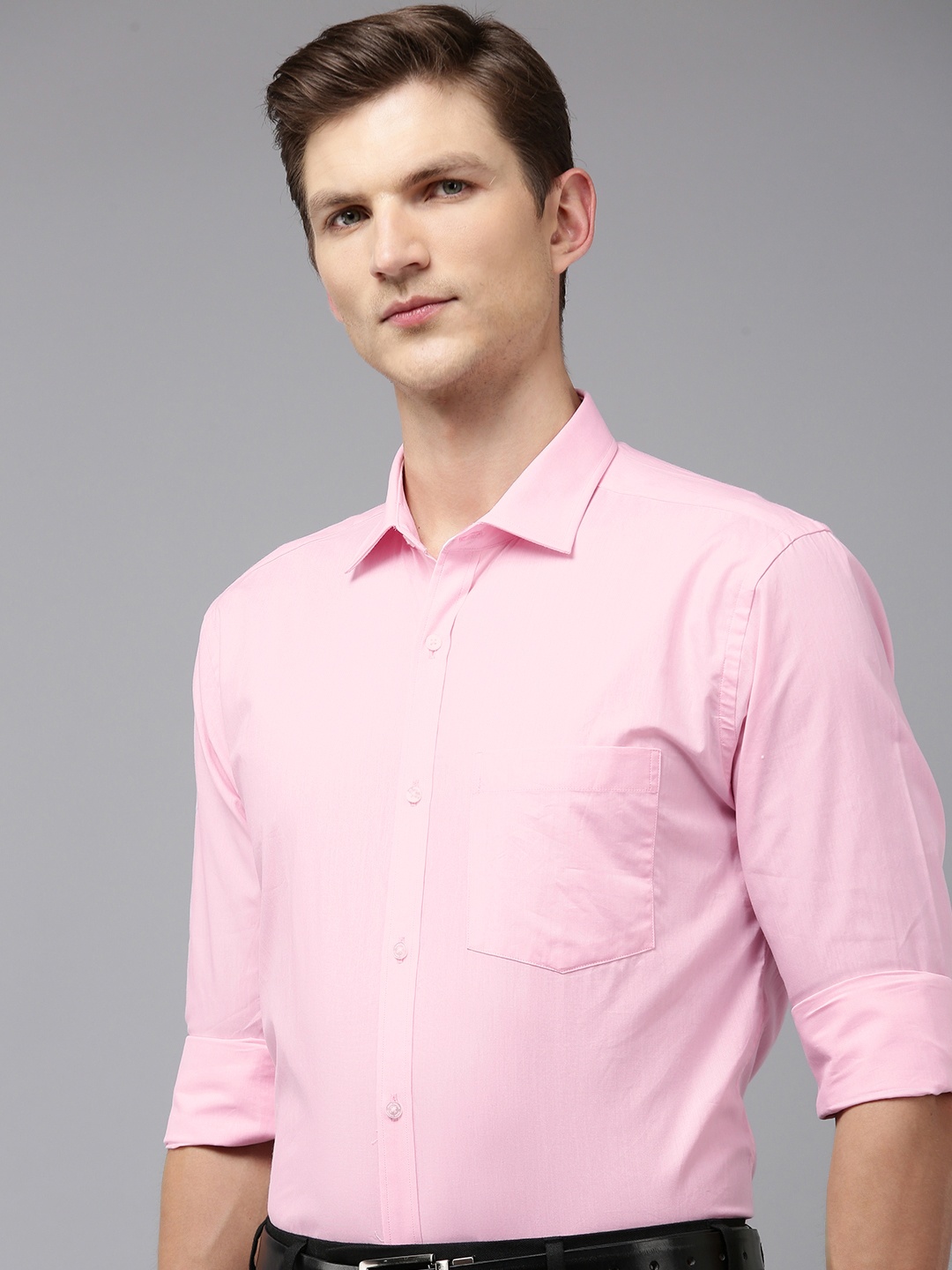 

Park Avenue Slim Fit Opaque Pure Cotton Formal Shirt, Pink