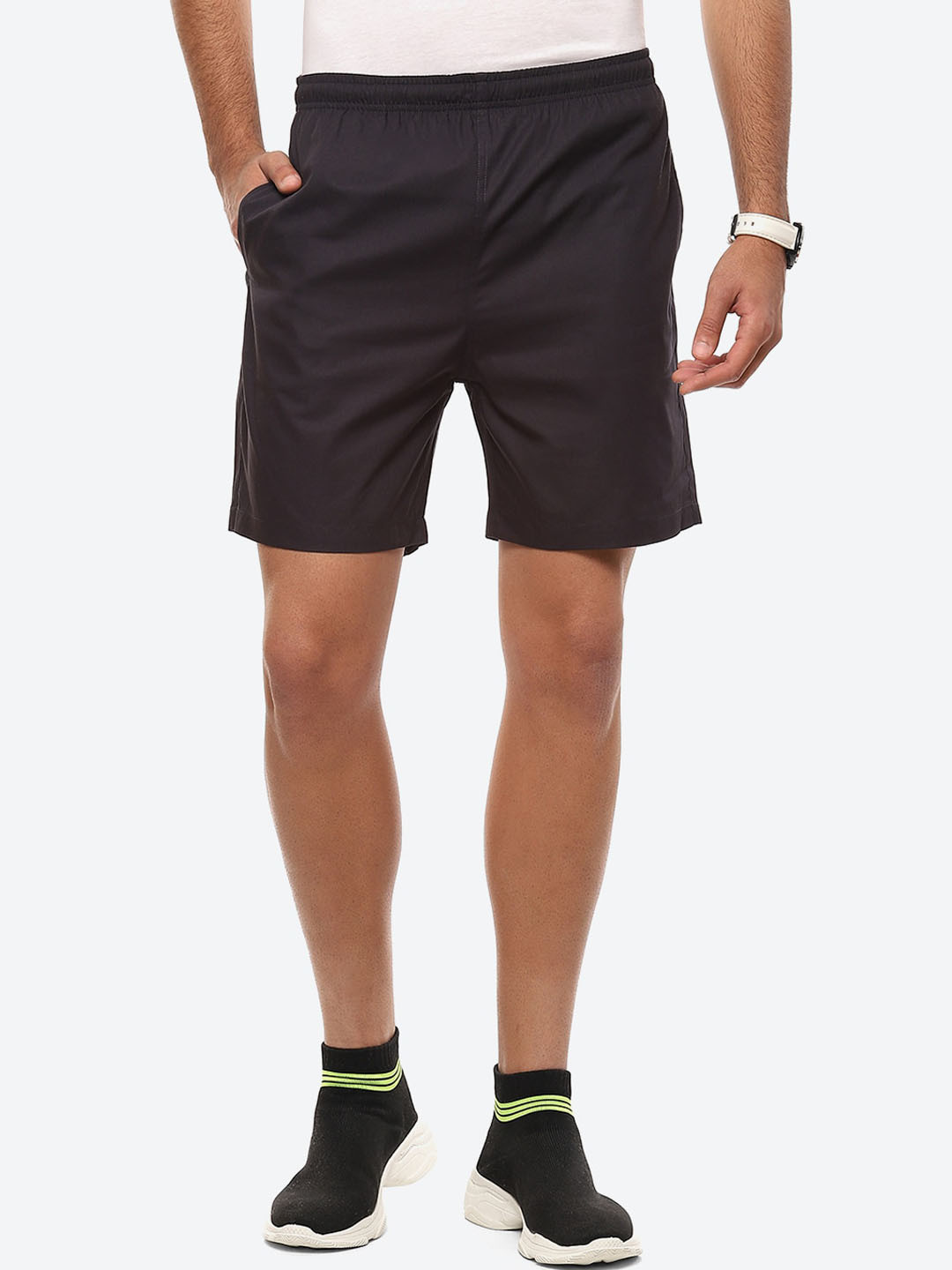 

2Bme Men Regular Fit Mid-Rise Cotton Regular Shorts, Grey