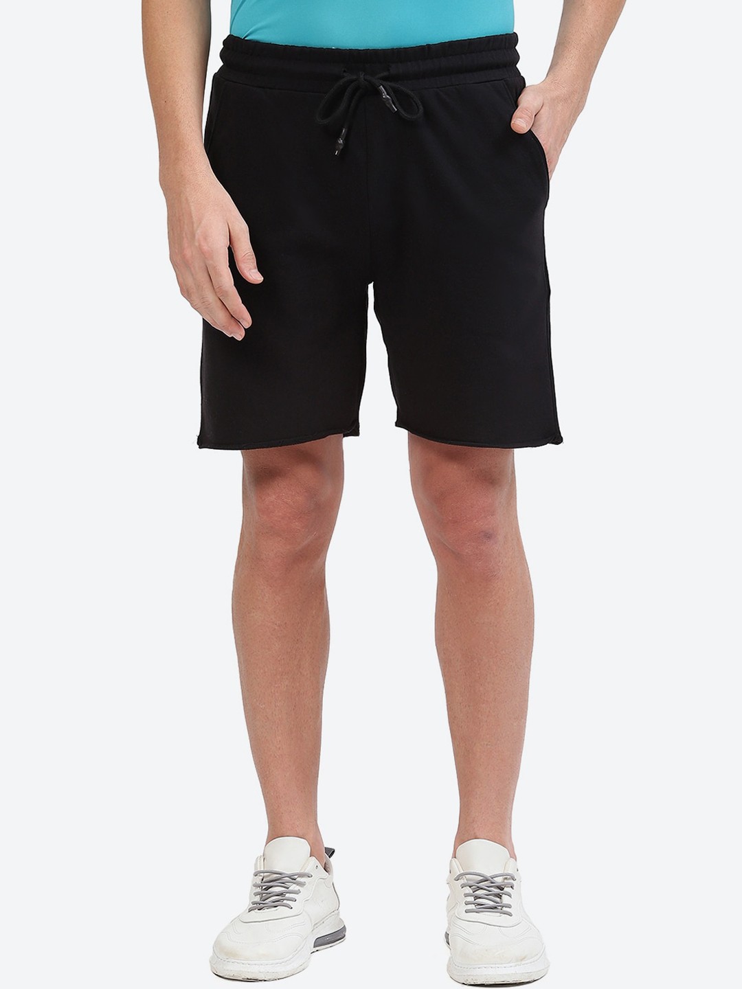 

2Bme Men Regular Fit Mid-Rise Cotton Sports Shorts, Black