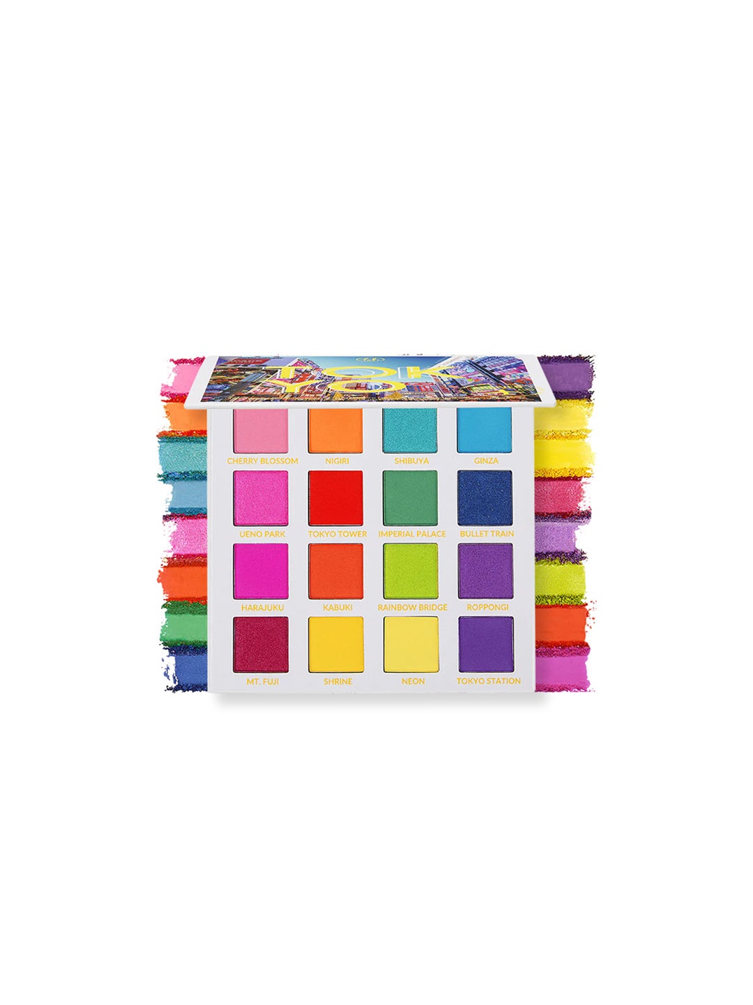 

BH COSMETICS Trendy In Tokyo 16 Color Long-Lasting Eye Shadow Palette - 16g, Multi
