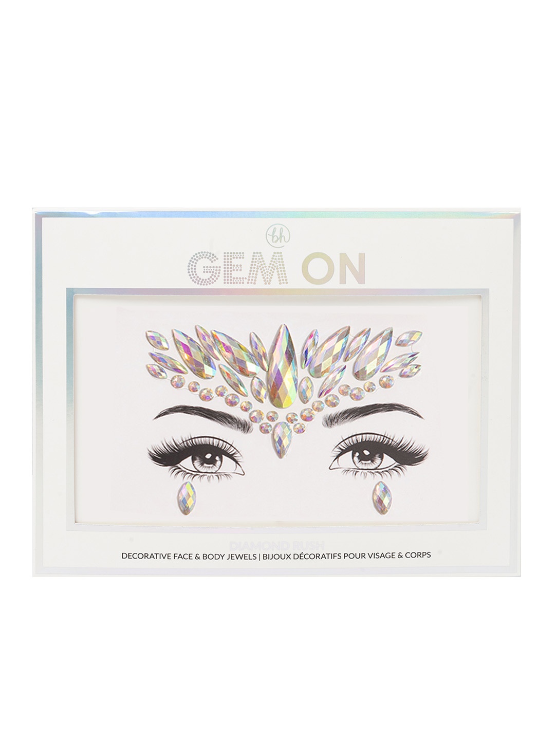 

BH COSMETICS Gem On Decorative Face & Body Jewels - Showgirl, White