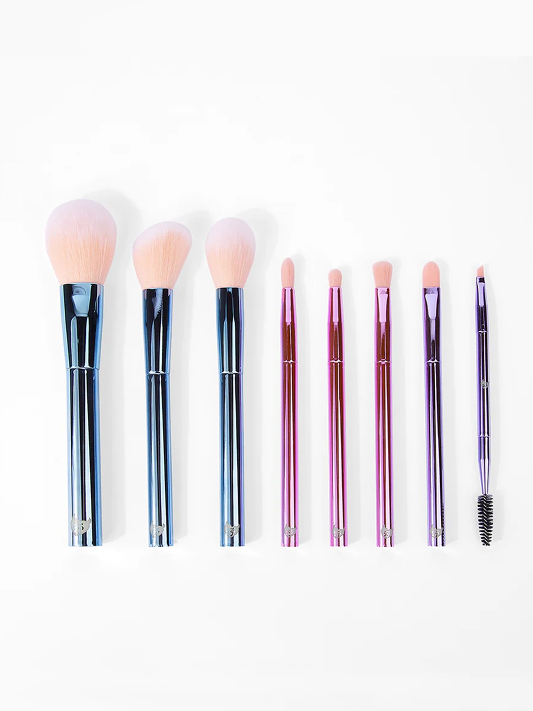 

BH COSMETICS The Total Package 8 Piece Face & Eye Brush Set with Wrap, Multi