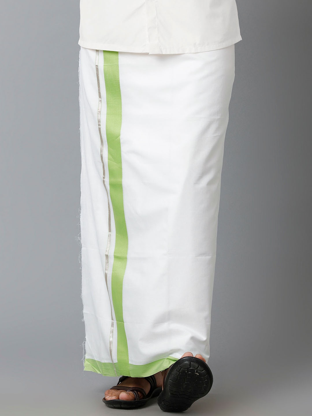 

Ramraj Men Pure Cotton Double Dhoti, White