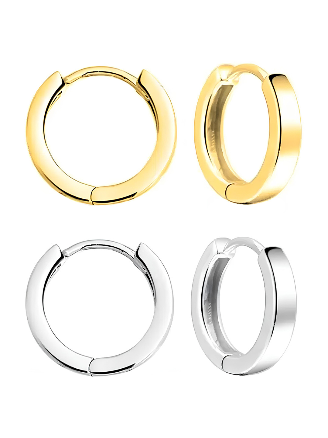 

KARISHMA KREATIONS Men Set of 2 Hoop Earrings, Gold