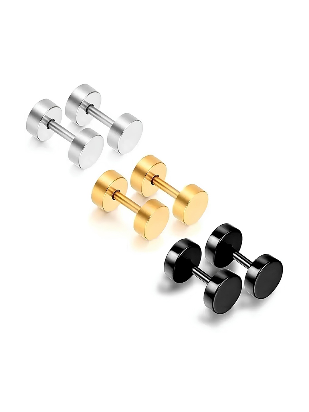 

KARISHMA KREATIONS Set Of 9 Contemporary Hoop Earrings, Gold
