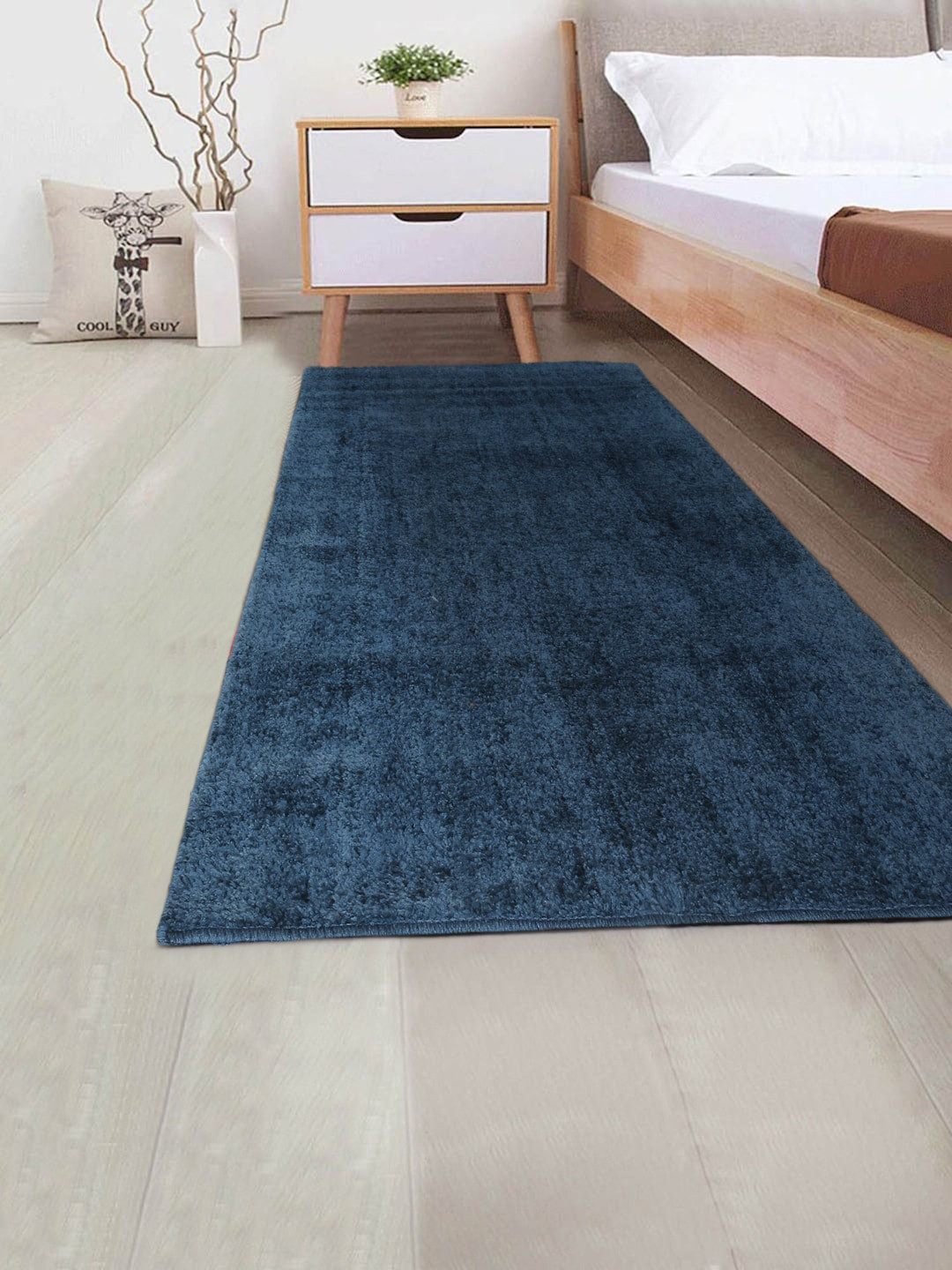 

DREAM WEAVERZ Teal Blue Bed Side Runner