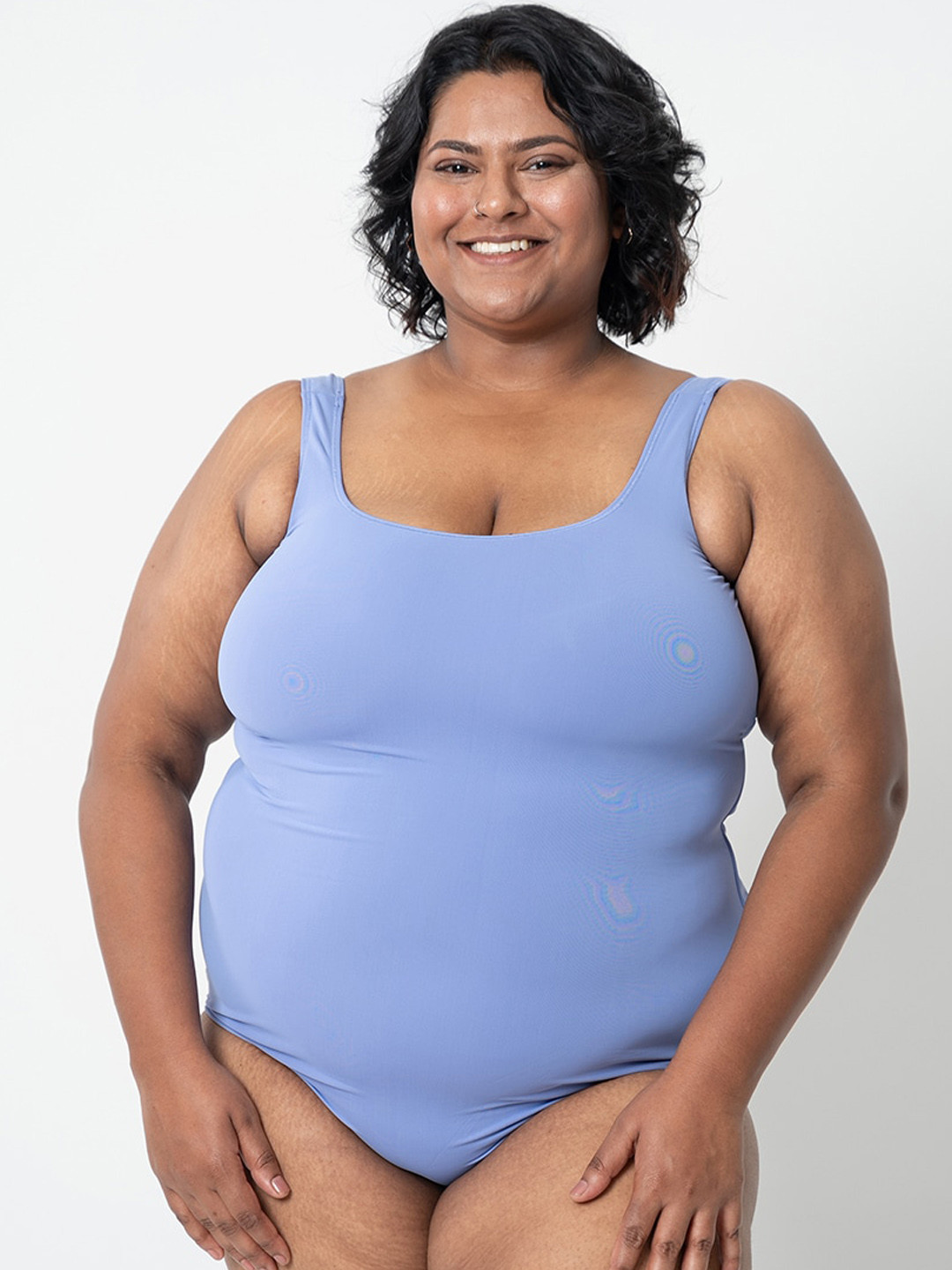 

SPIRIT ANIMAL Plus Size Sleeeveless Bodysuit Swimwear, Purple