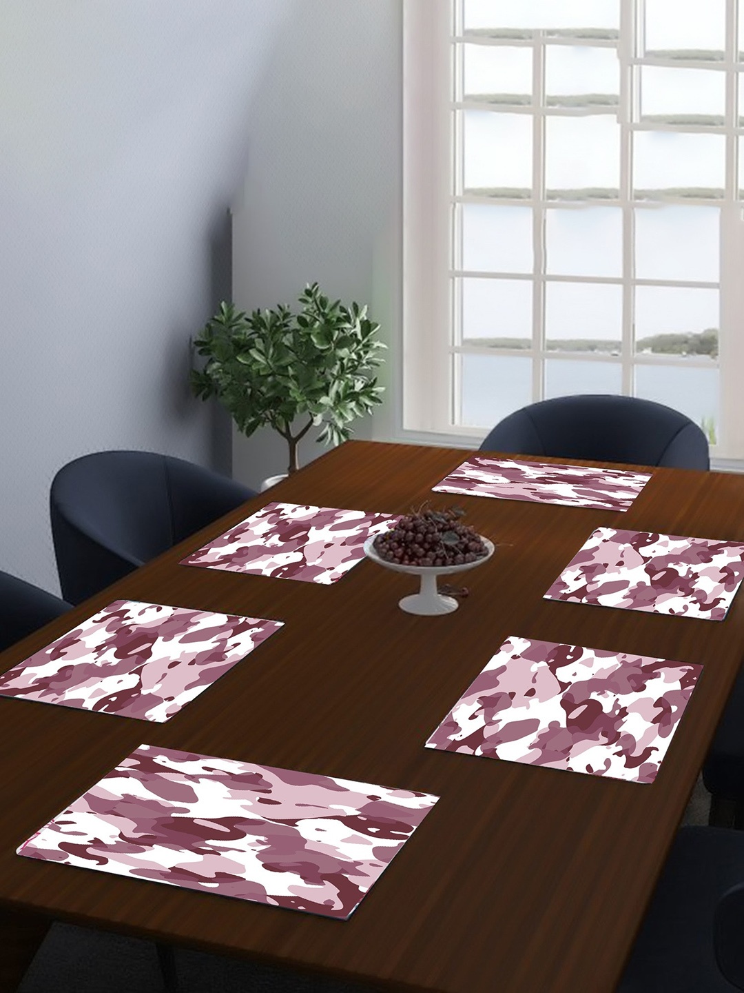 

Dakshya Industries Purple & Copper 6 Pieces Abstract Printed Rectangle Table Placemats