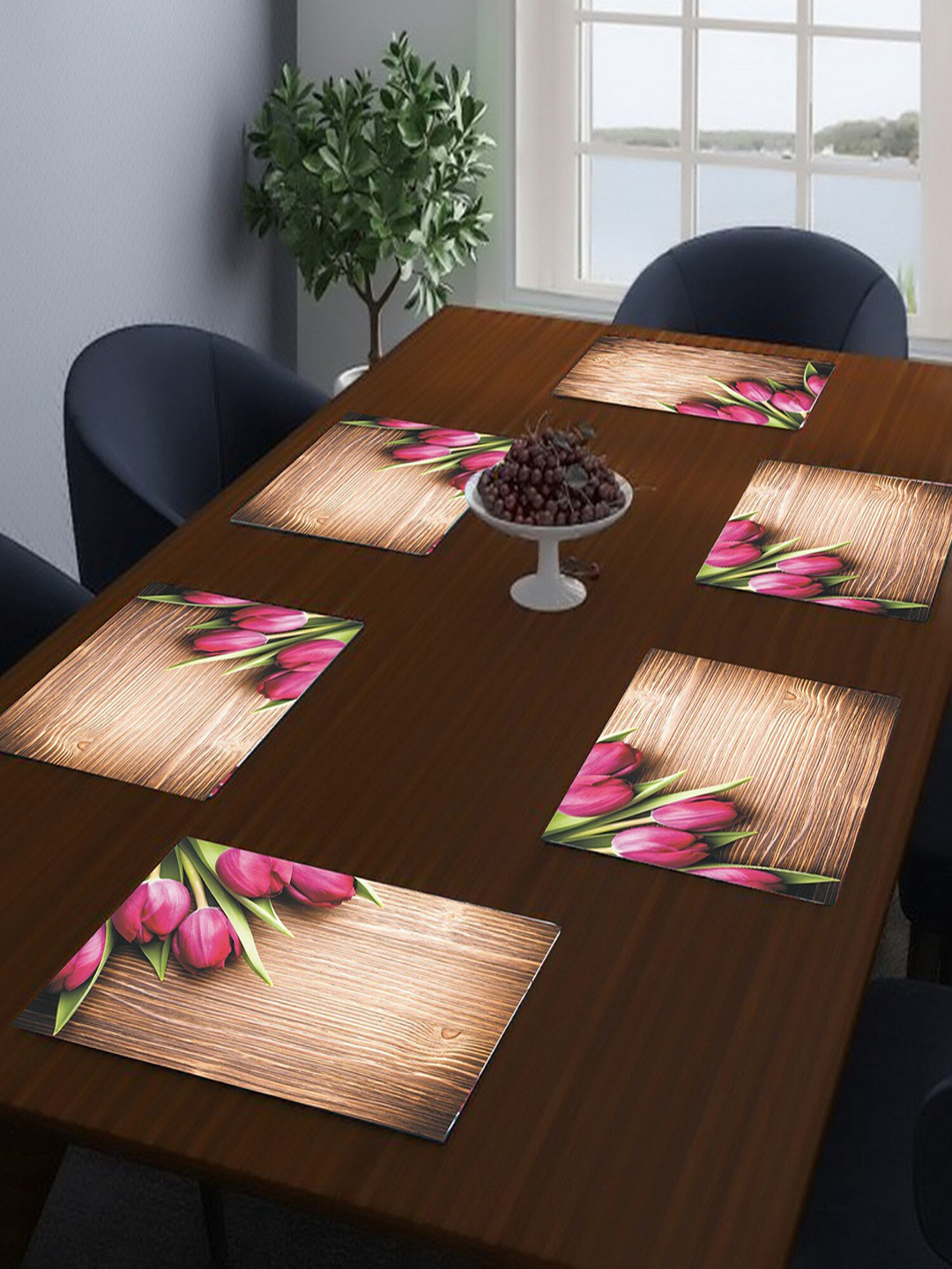 

Dakshya Industries Pink 6-Pieces Rectangular Table Placemats