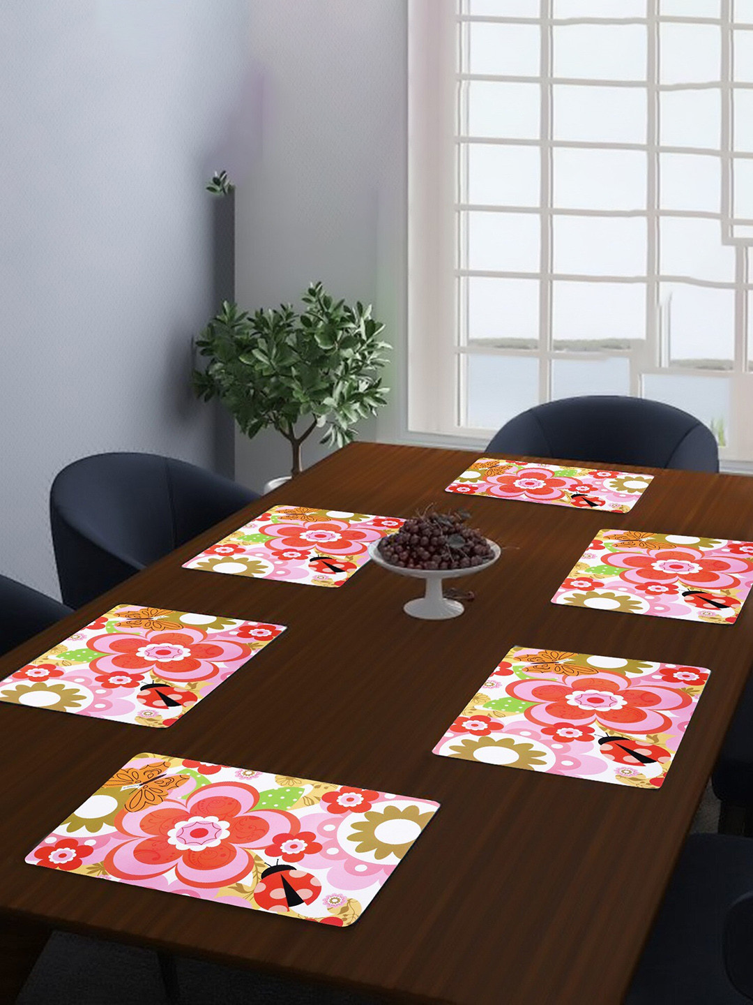 

Dakshya Industries Pink 6-Pieces Rectangular Table Placemats