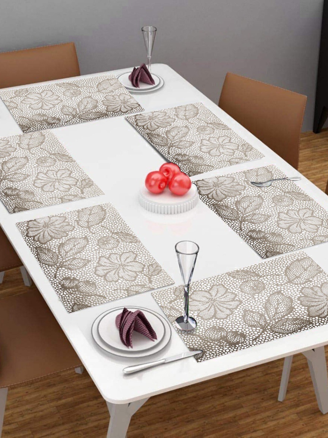 

Dakshya Industries Beige 6-Pieces Rectangle Table Placemats