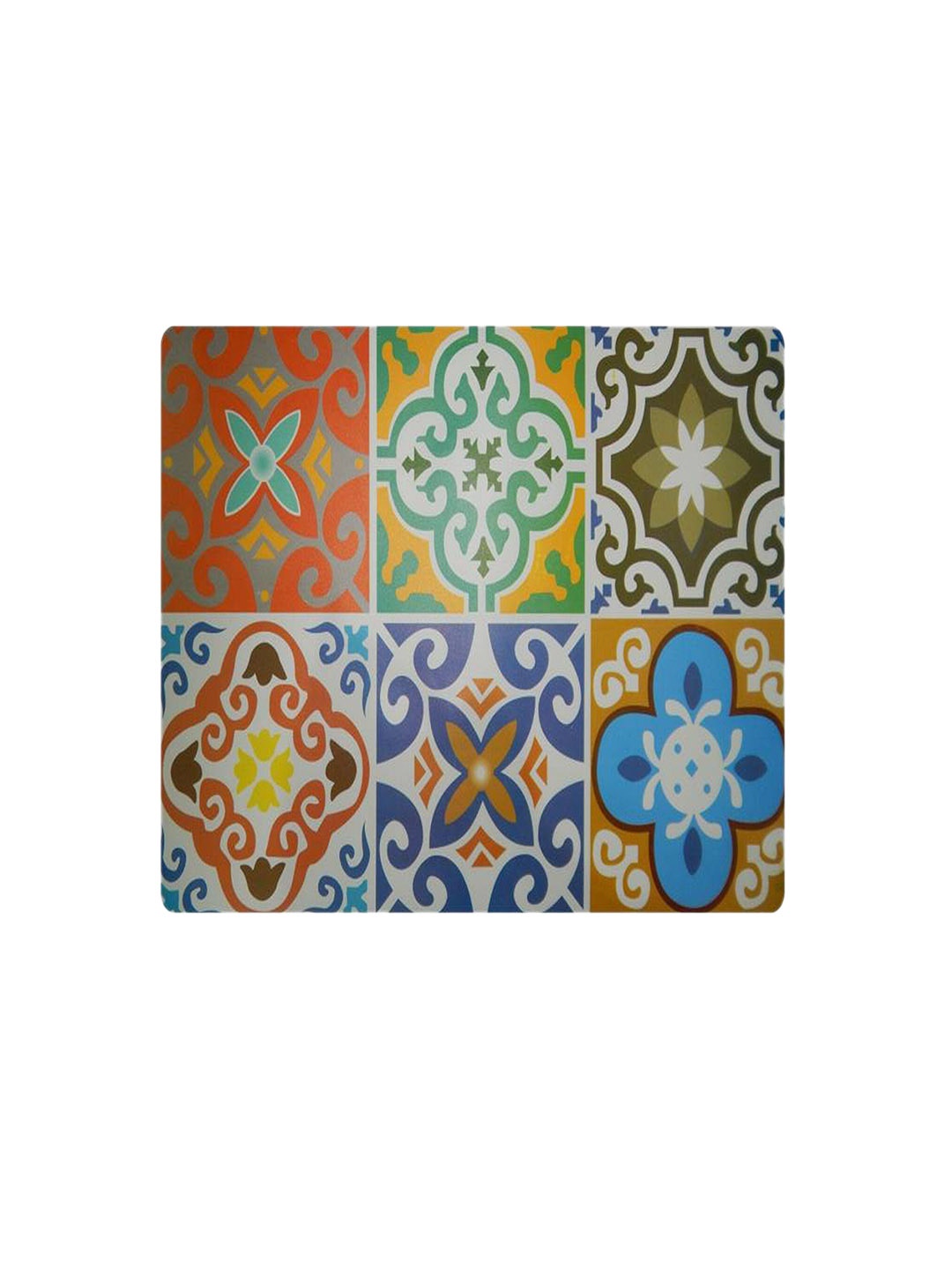 

Dakshya Industries Red & Blue 6 Pieces Printed Rectangle Table Placemats