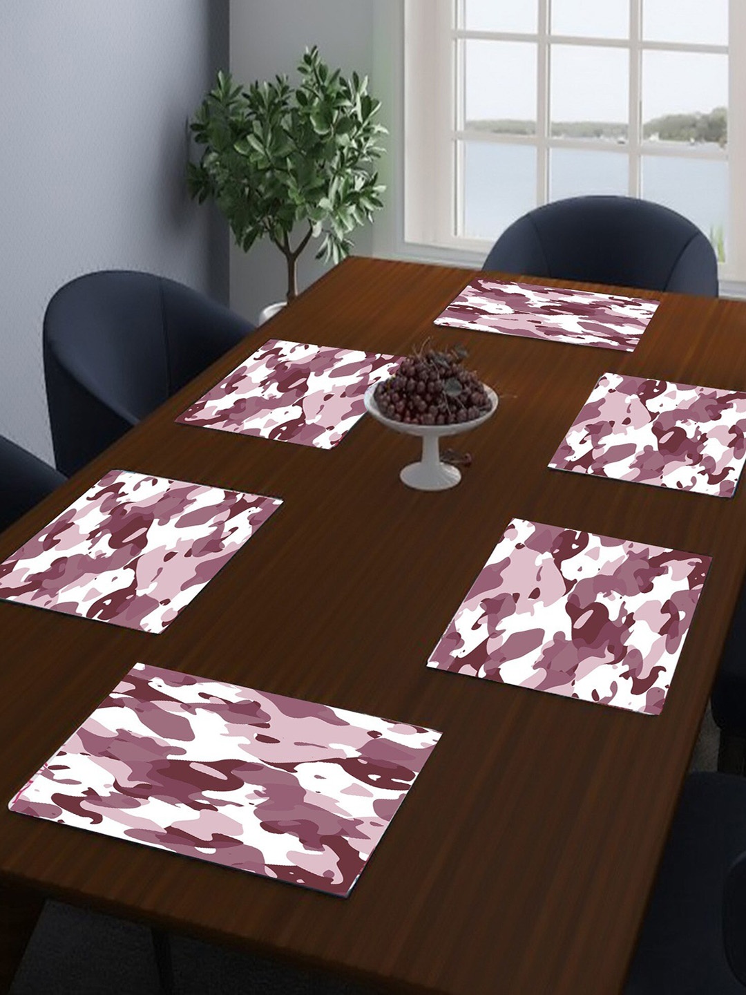 

Dakshya Industries Copper & White 6 Pieces Printed Rectangular Table Placemats