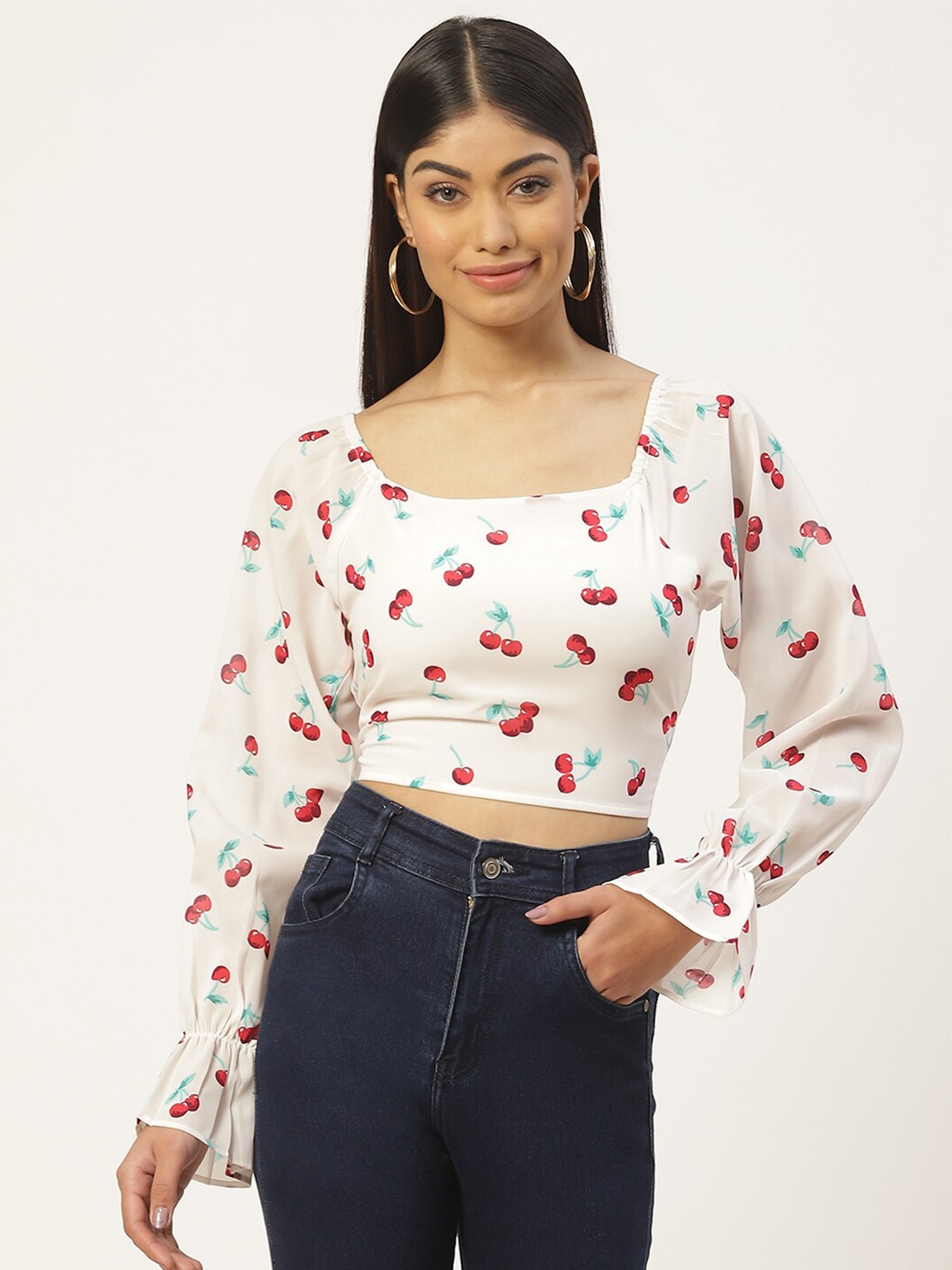 

Stylecast X KPOP Print Crepe Tank Top, White