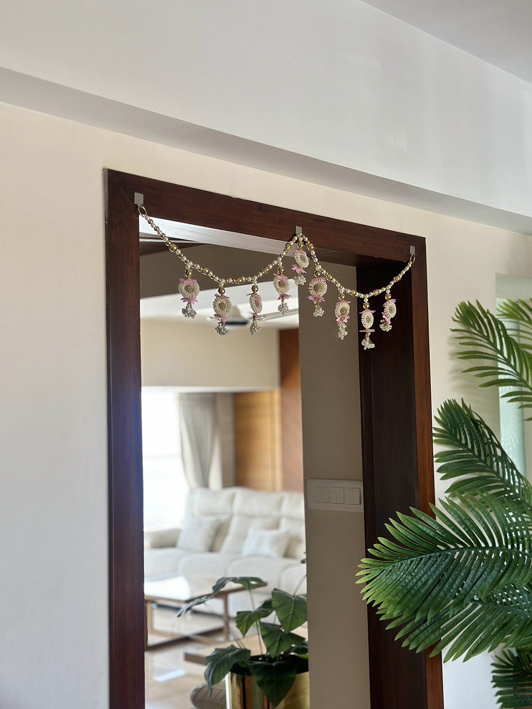 

Mason Home White & Pink Embelllished Festive Toran
