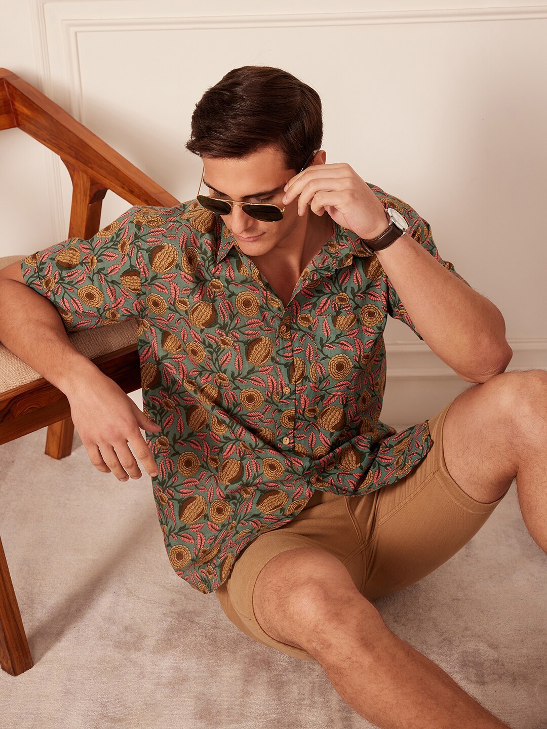 

DENNISON Smart Block Printed Casual Shirt, Blue