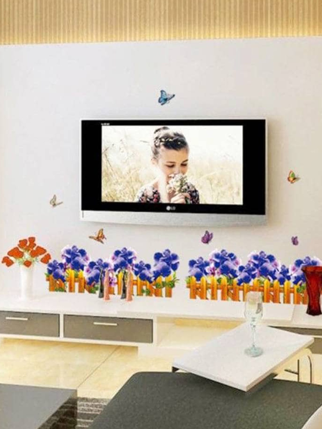 

Jaamso Royals White & Blue Printed Cartoon Animal Wall Sticker