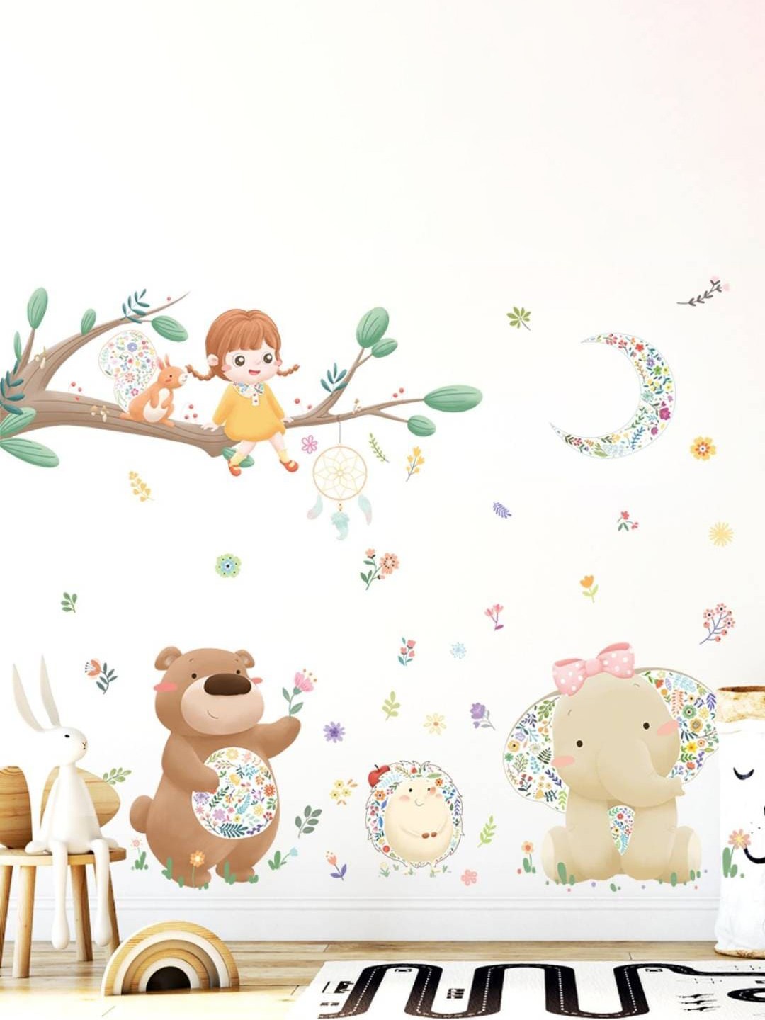 

Jaamso Royals White & Pink Printed Wall Sticker