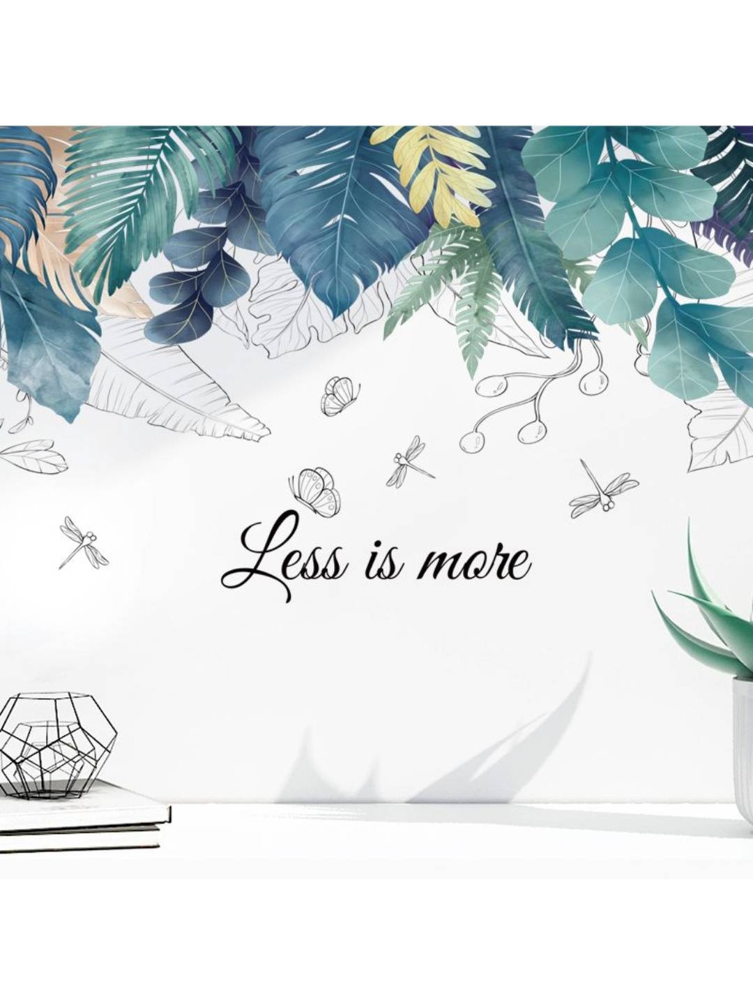 

Jaamso Royals Green Leaves and Butterflies Wall Sticker