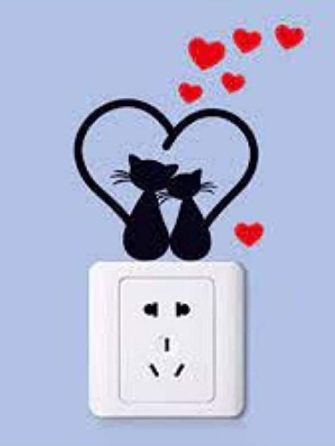 

Jaamso Royals Pink Printed Kittey Switch Board Wall Sticker