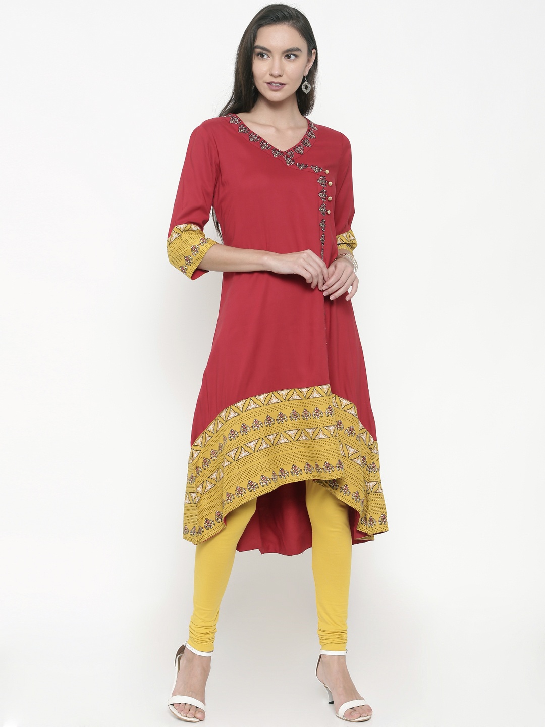 

Anahi Women Red A-Line Kurta