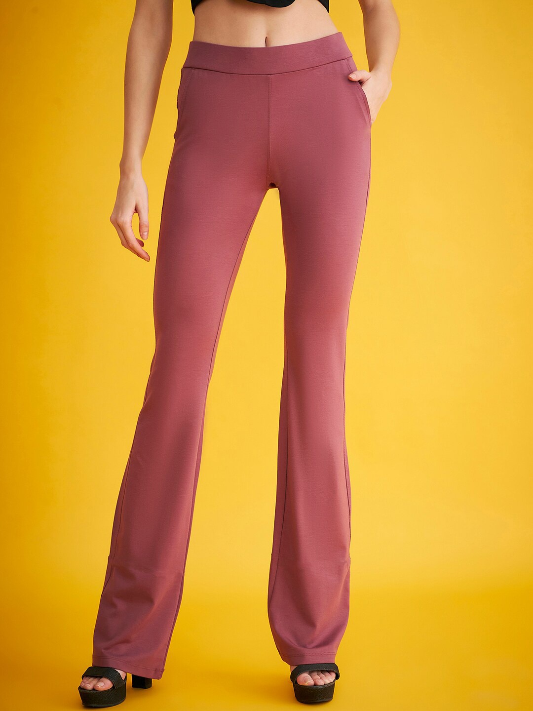 

DELAN Mid-Rise Regular Fit Jeggings, Peach