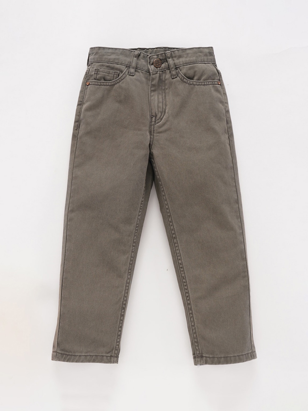 

Ed-a-Mamma Boys Boys Straight Fit Clean Look Cotton Jeans, Olive
