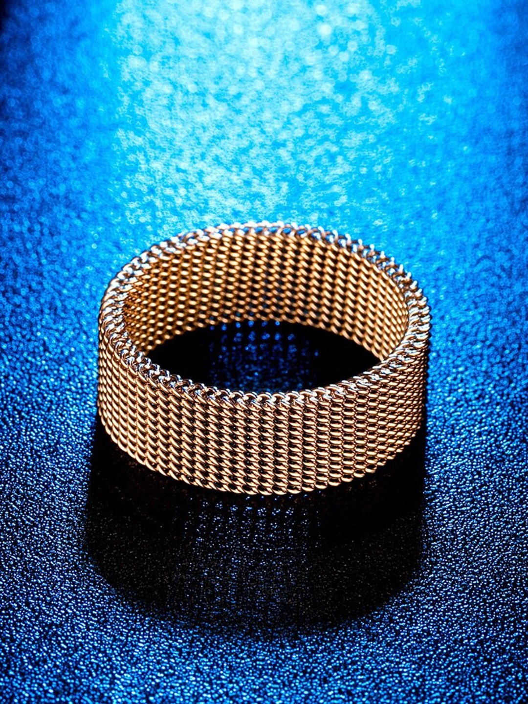 

VIEN Unisex Set Of 3 Stainless Steel Finger Rings, Gold