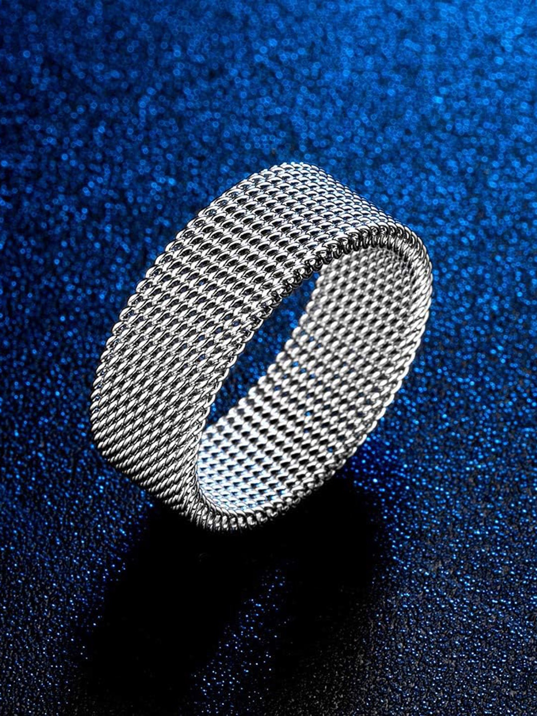 

VIEN Unisex Set of 2 Gold Plated Rings, Silver
