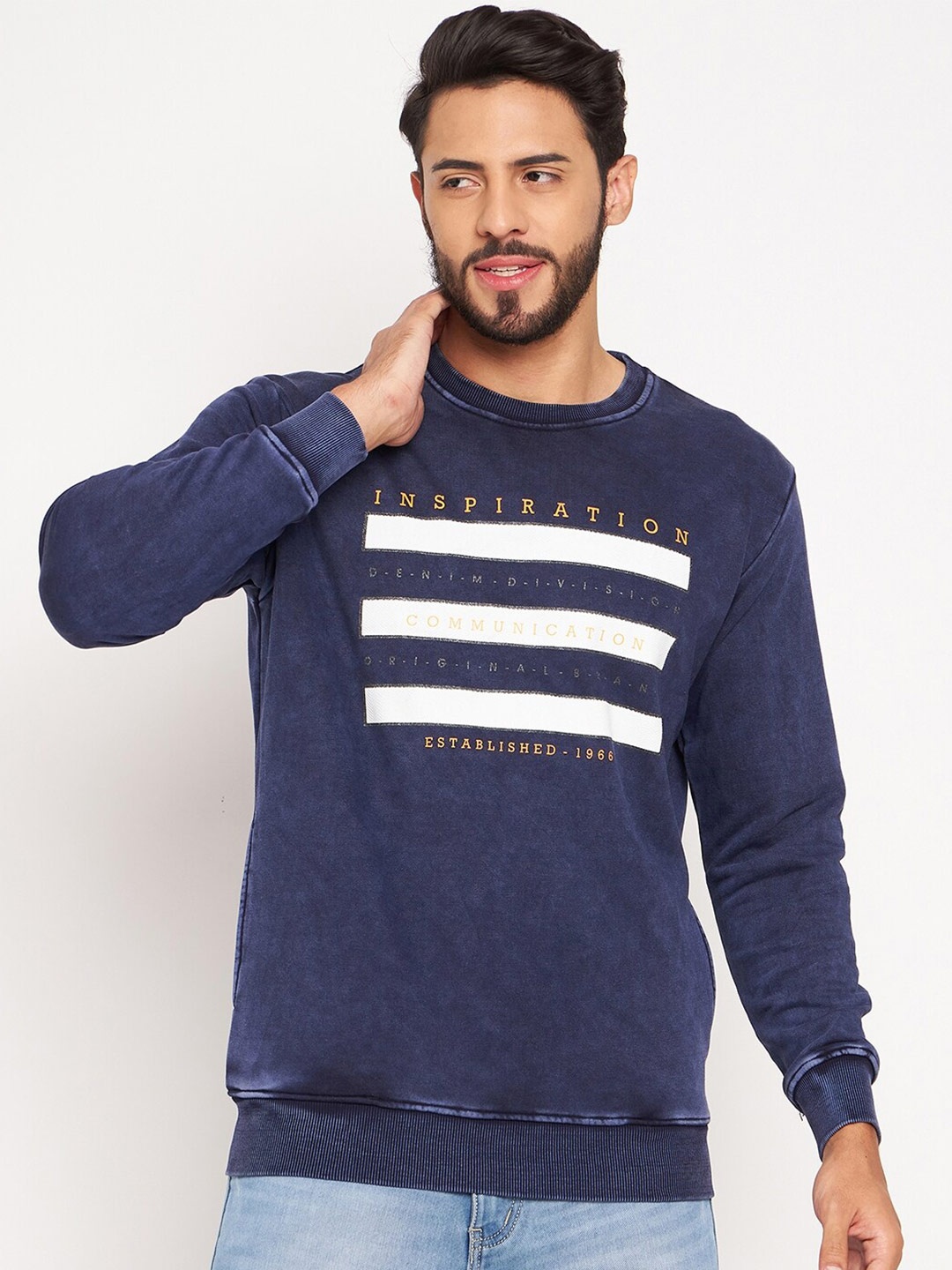 

Duke Typography Printed Fleece Sweatshirt, Blue
