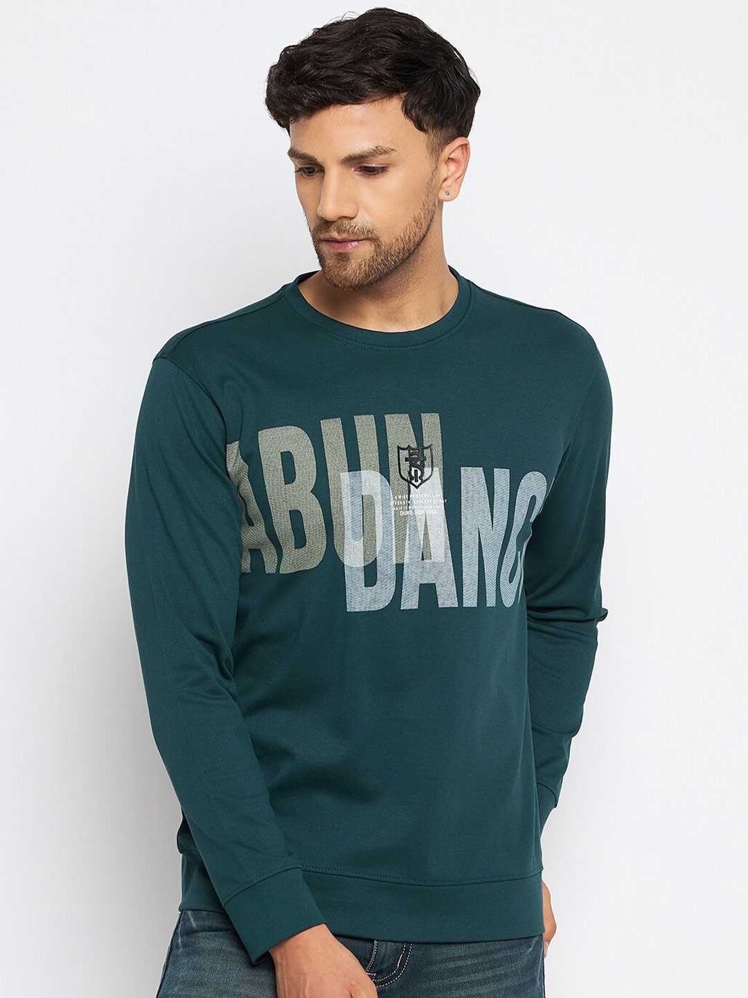 

Duke Typography Printed Fleece Sweatshirt, Teal