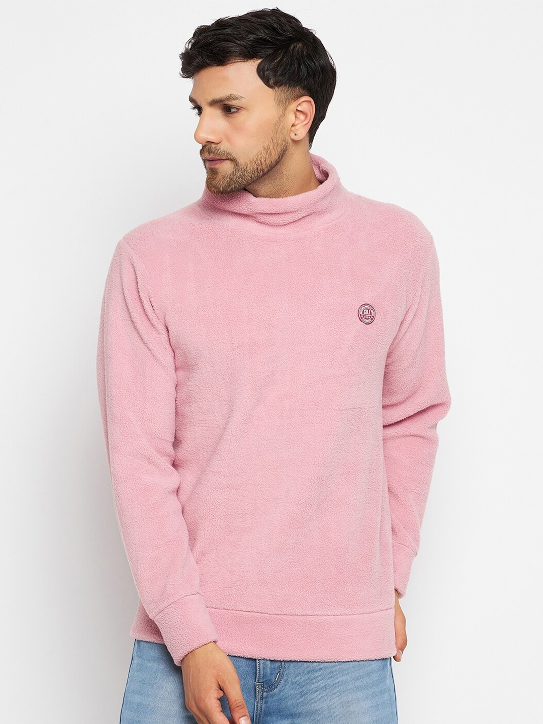 

Duke Mock Neck Fleece Sweatshirt, Pink