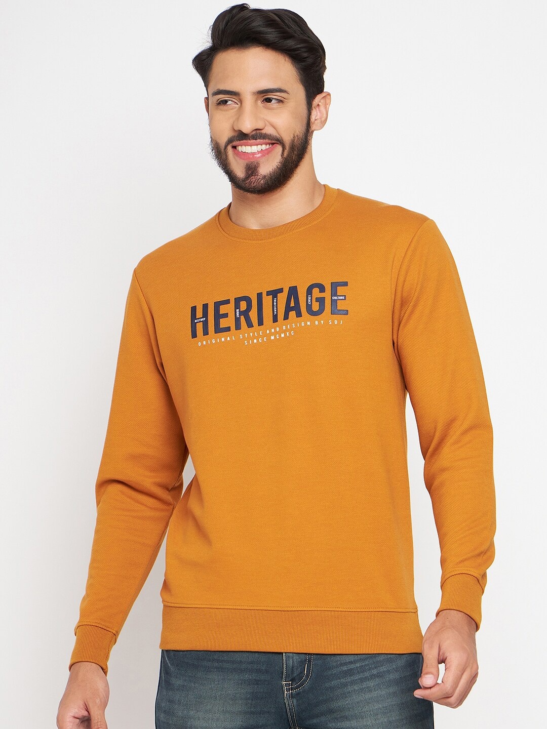 

Duke Typography Printed Fleece Sweatshirt, Yellow