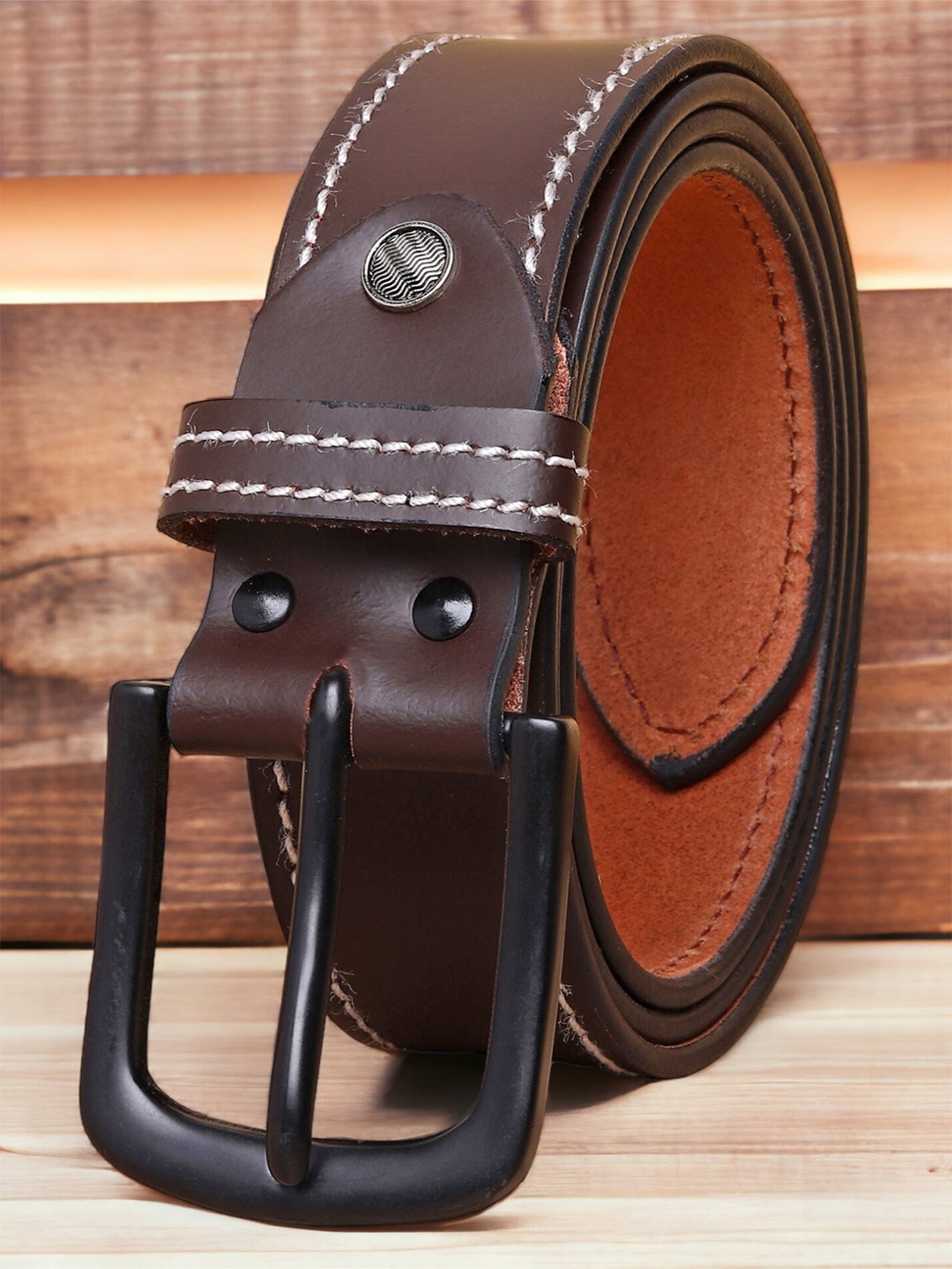 

The Roadster Lifestyle Co. Men Wide Leather Belt, Brown