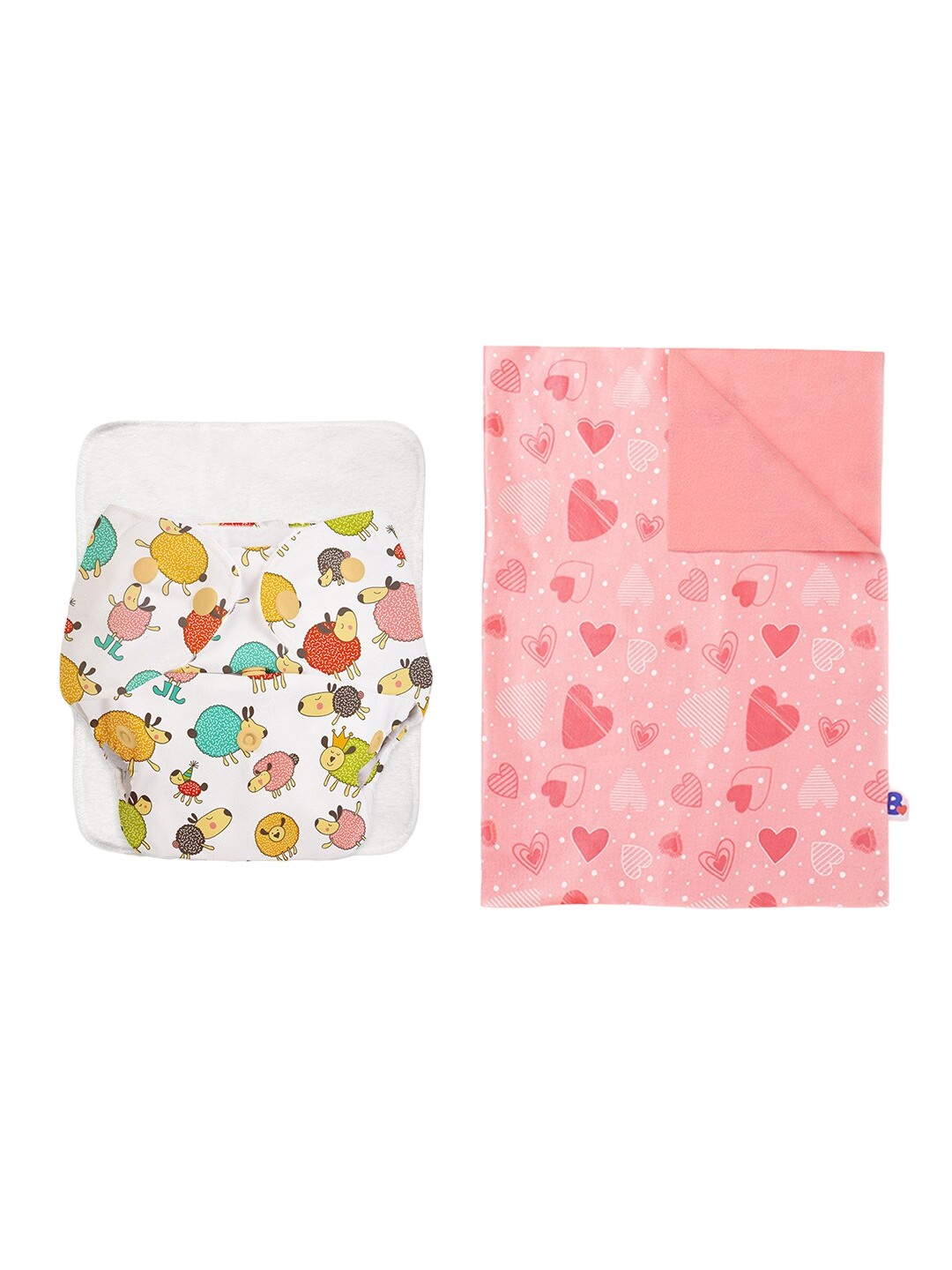 

SuperBottoms Kids BASIC Reusable Cloth Diapers with Quick Dry Mat, Pink