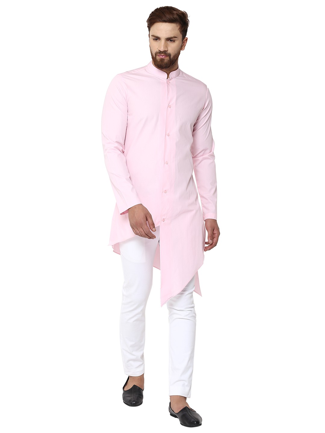 

See Designs Men Pink Solid Kurta with Pyjamas