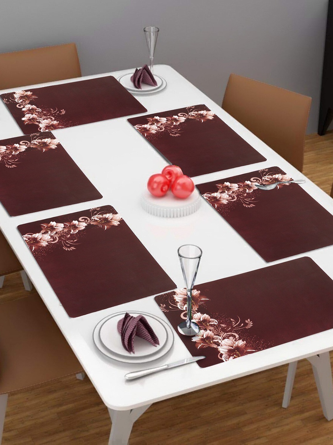 

Dakshya Industries Brown 6 Pieces Rectangle Table Placemats