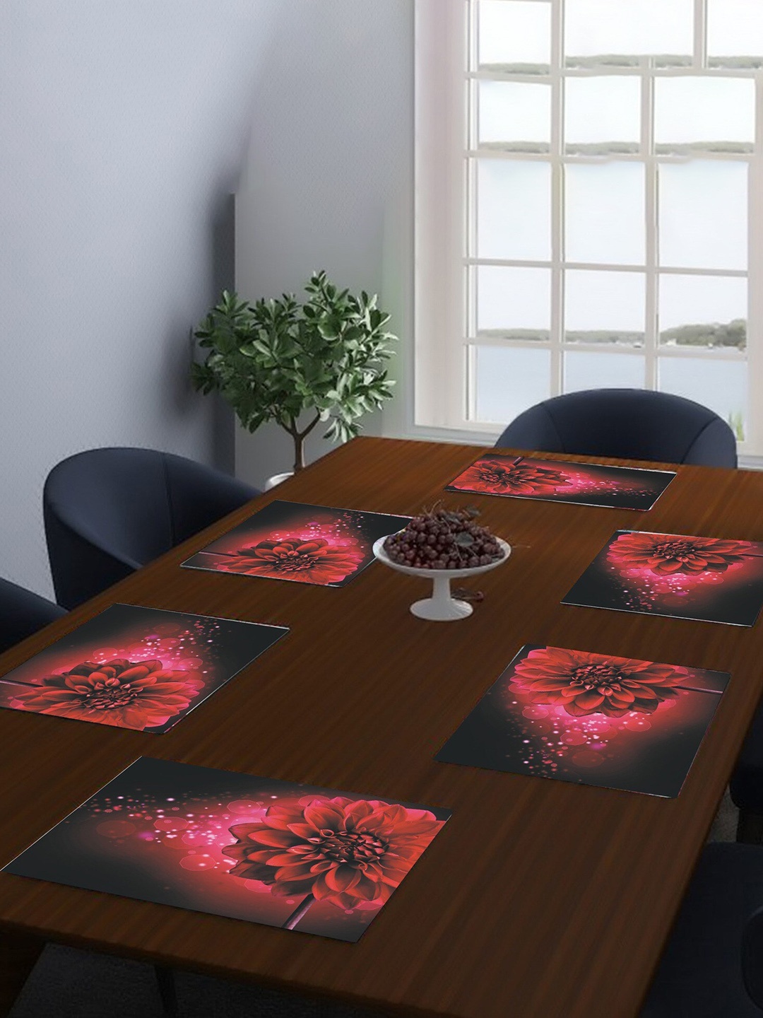 

Dakshya Industries Maroon 6 Pieces Rectangular Table Placemats