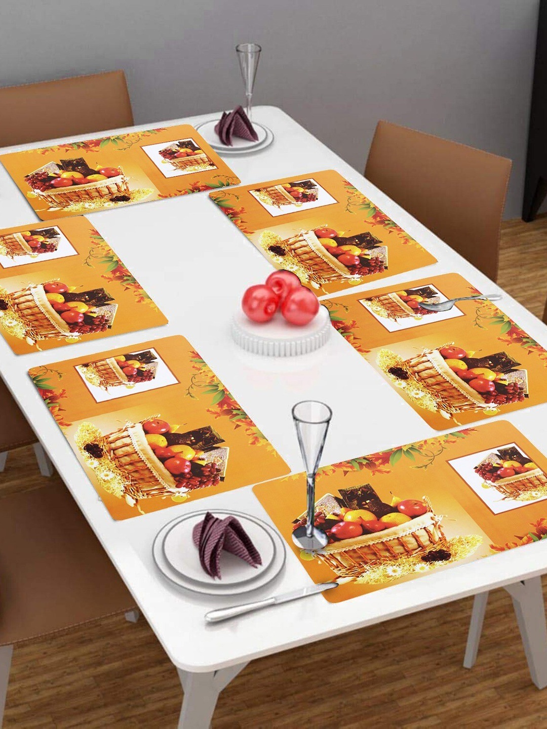 

Dakshya Industries Yellow 6 Pieces Rectangular Table Placemats