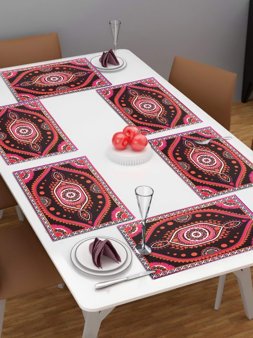 

Dakshya Industries Maroon 6 Pieces Rectangular Table Placemats