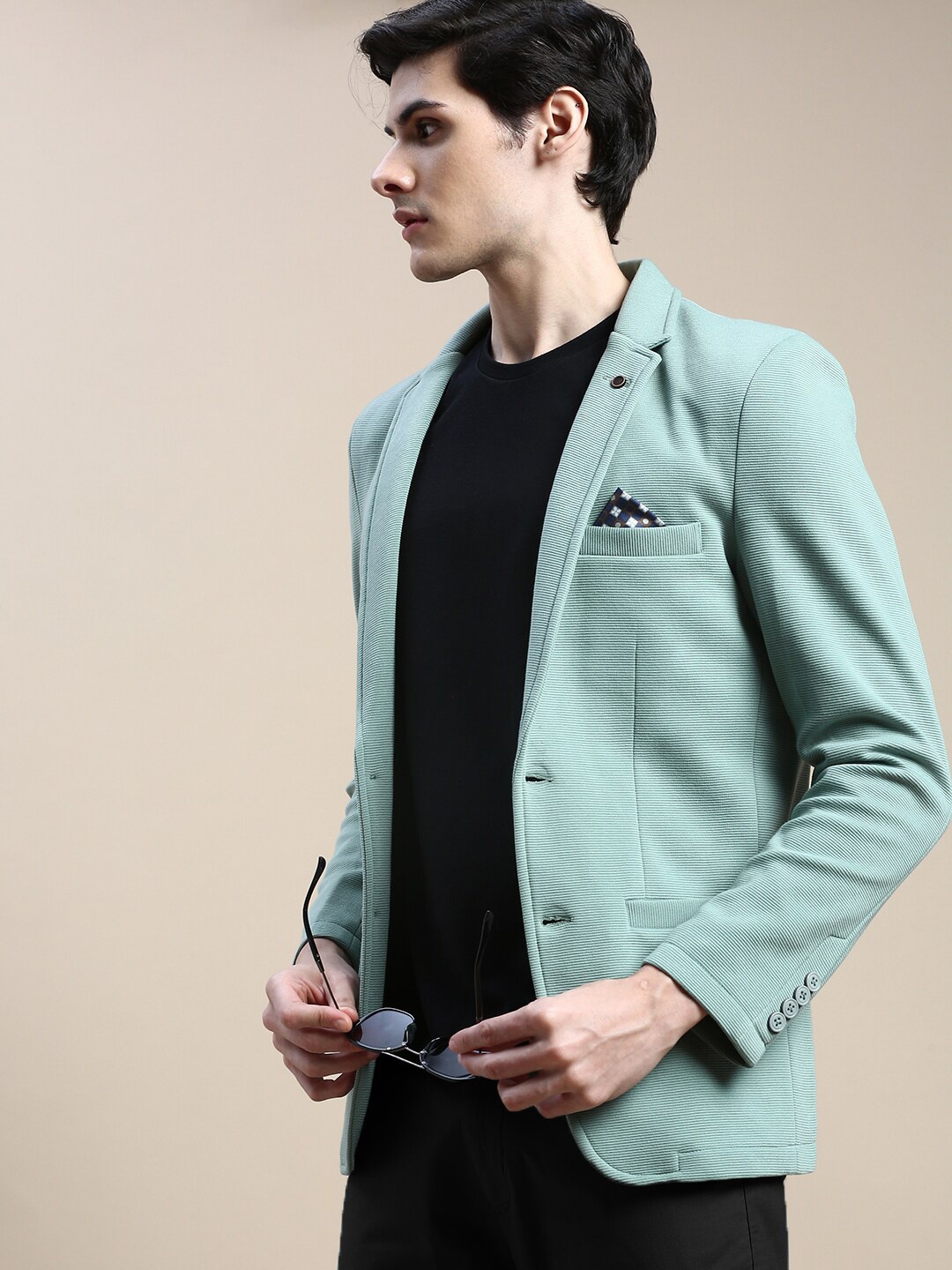 

SHOWOFF Single-Breasted Casual Blazer, Green