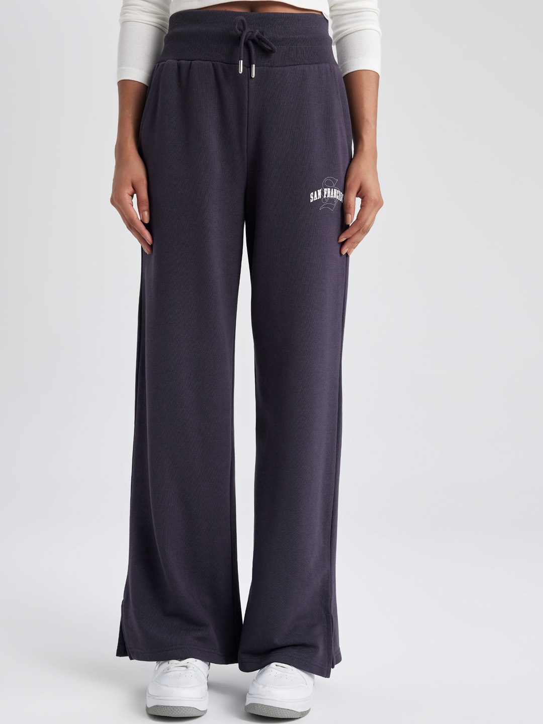 

DeFacto Women Brand Logo Relaxed Fit Track Pants, Na