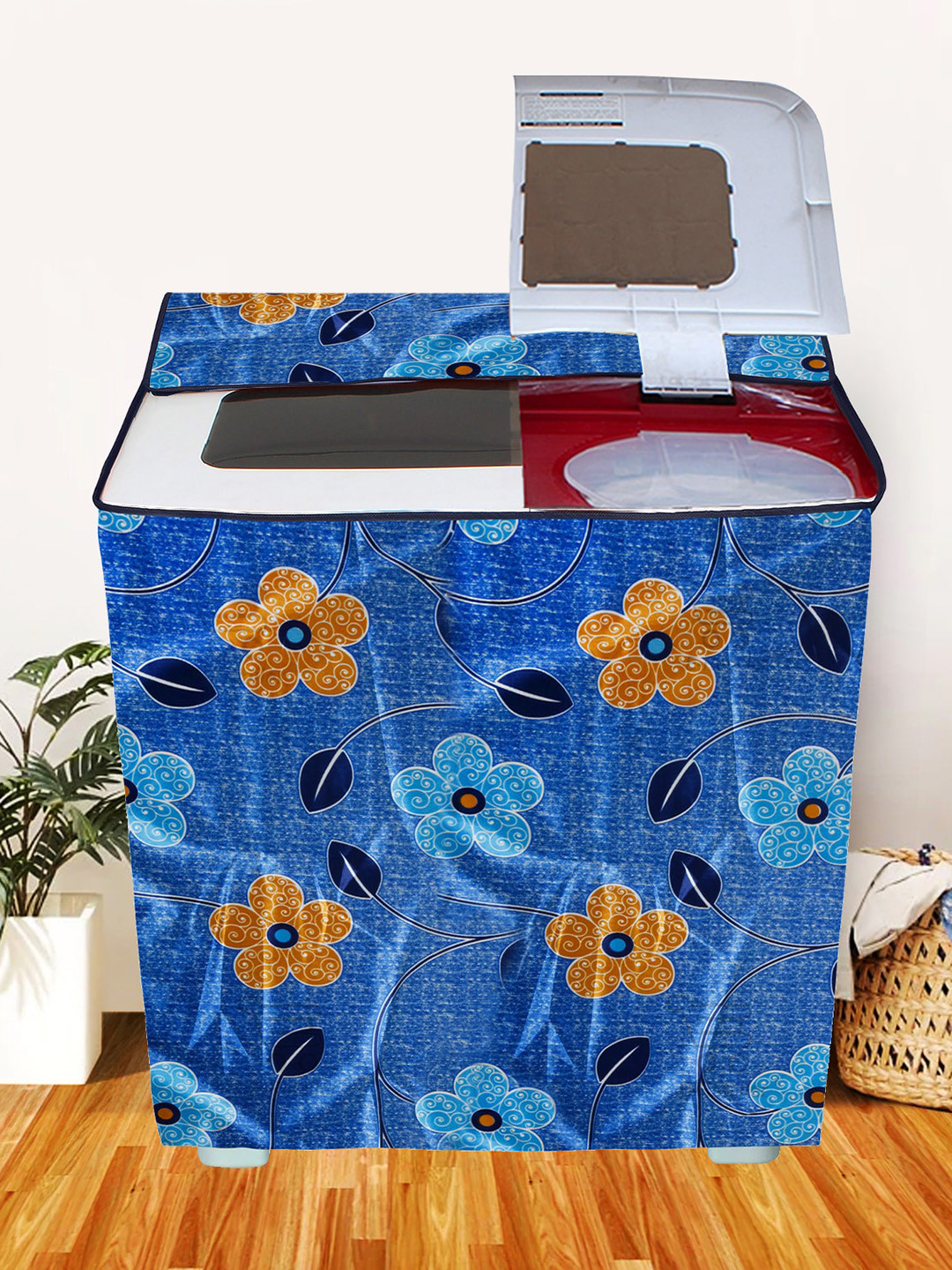 

E-Retailer Blue Printed Washing Machine Cover