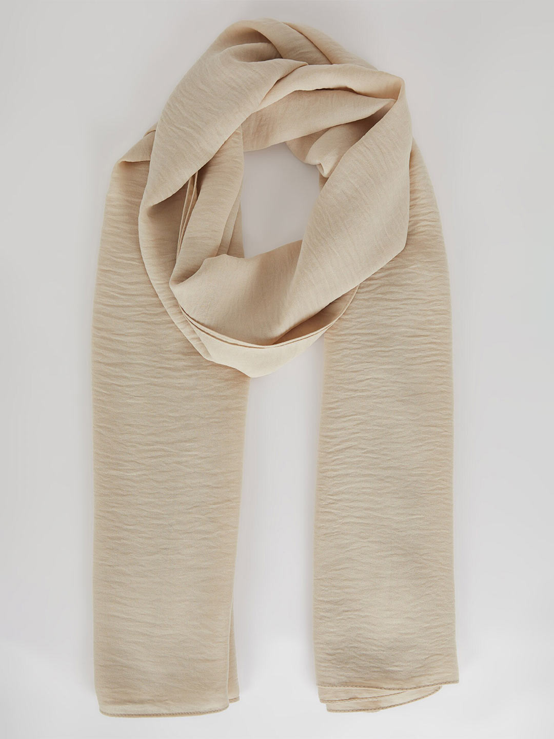 

DeFacto Women Solid Scarf, Cream